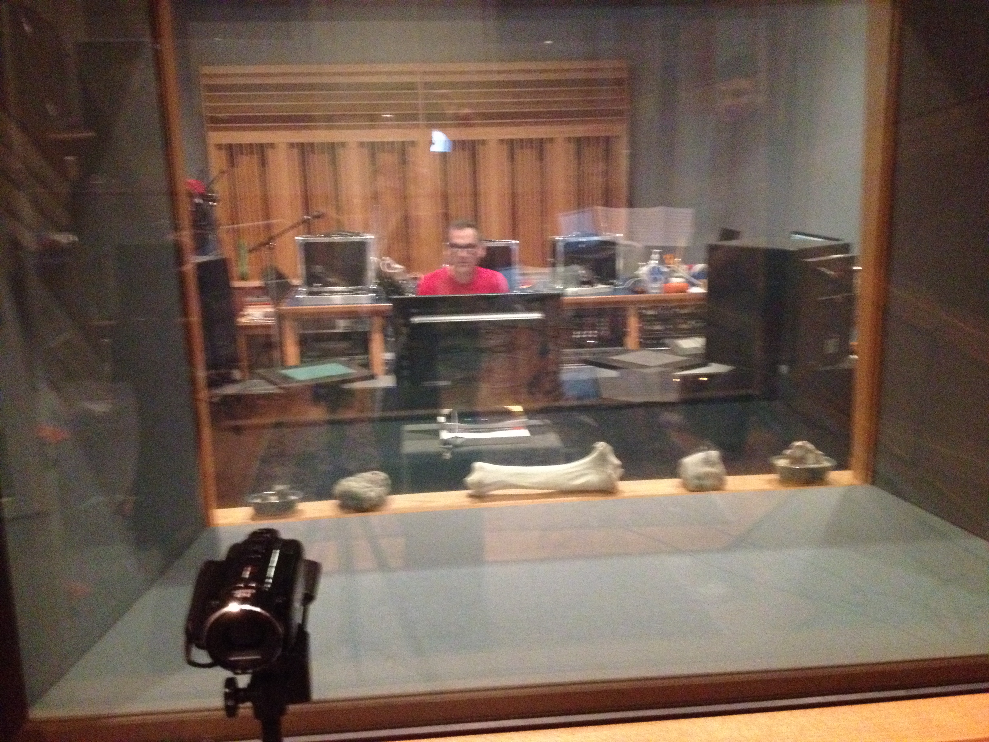 Lee Ray behind the glass at Open Path